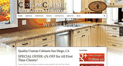 Desktop Screenshot of customcabinetsd.com